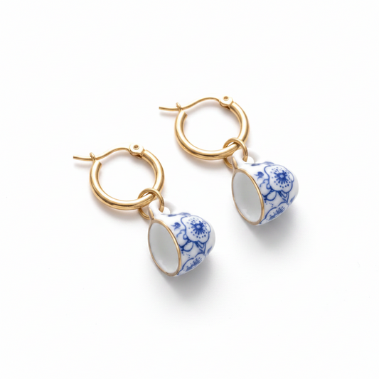 Aretes con Diseño de Taza de Café