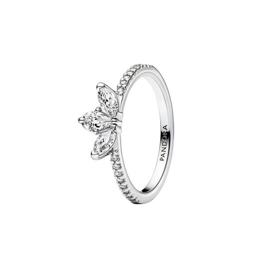 Anillo Corona Bañado en Plata