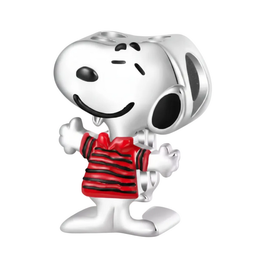 Charm Snoopy Bañado en Plata