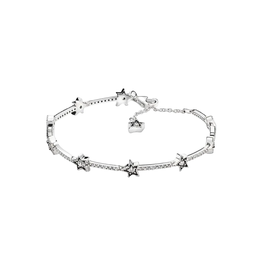 Brazalete Estrellas Bañado en Plata