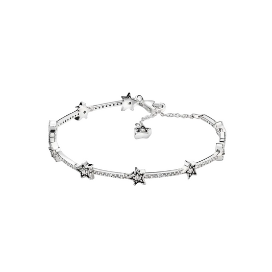 Brazalete Estrellas Bañado en Plata